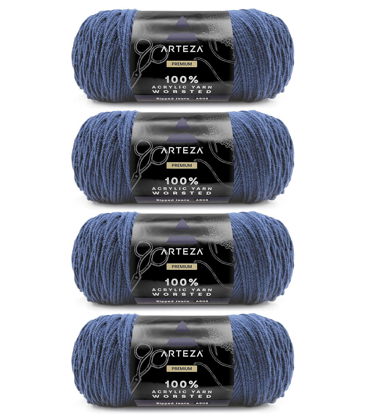 Arteza Premium 359yds Worsted Acrylic Yarn 4 Bundle