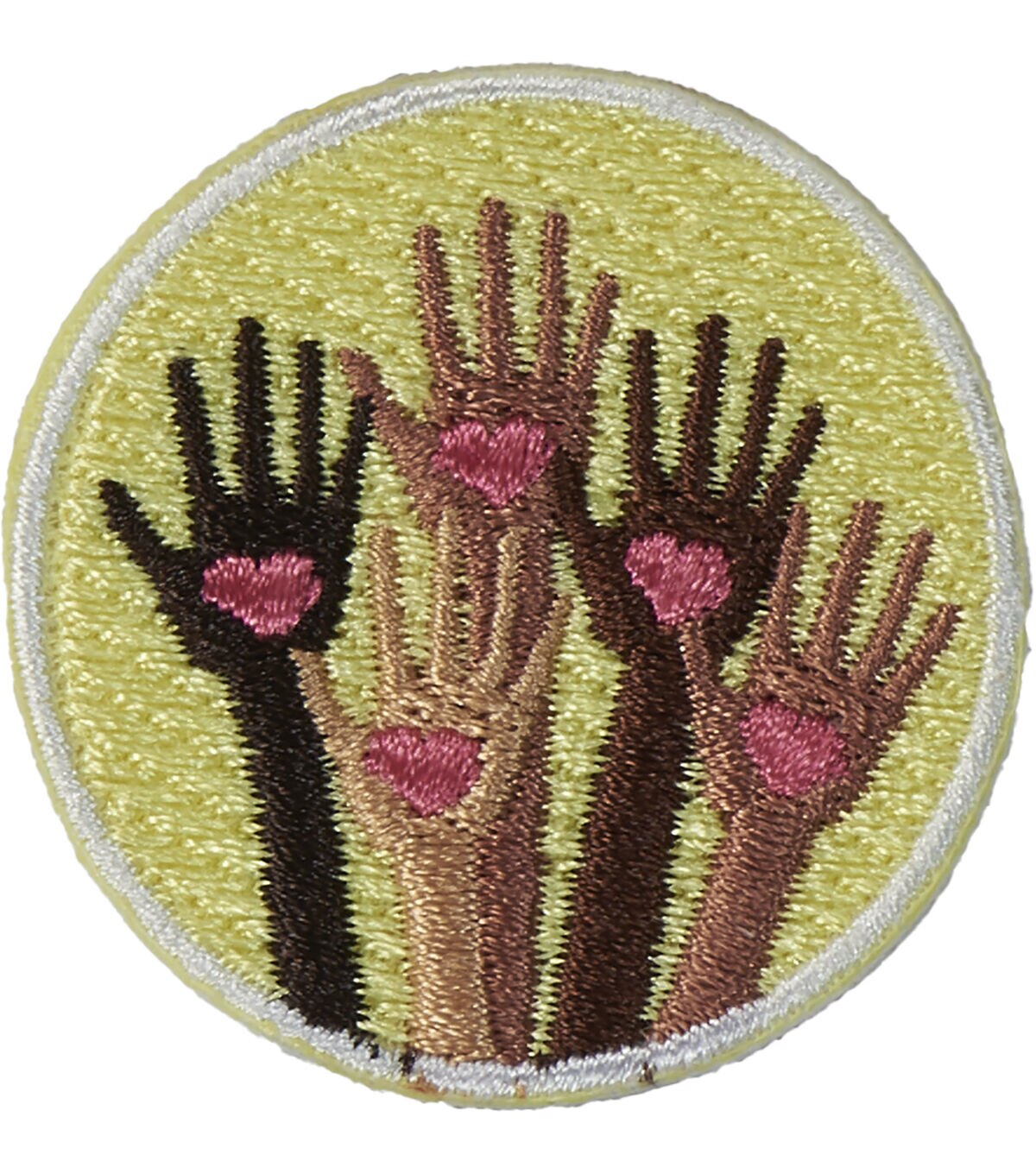2 Heart on Hands Iron On Patch by hildie & jo