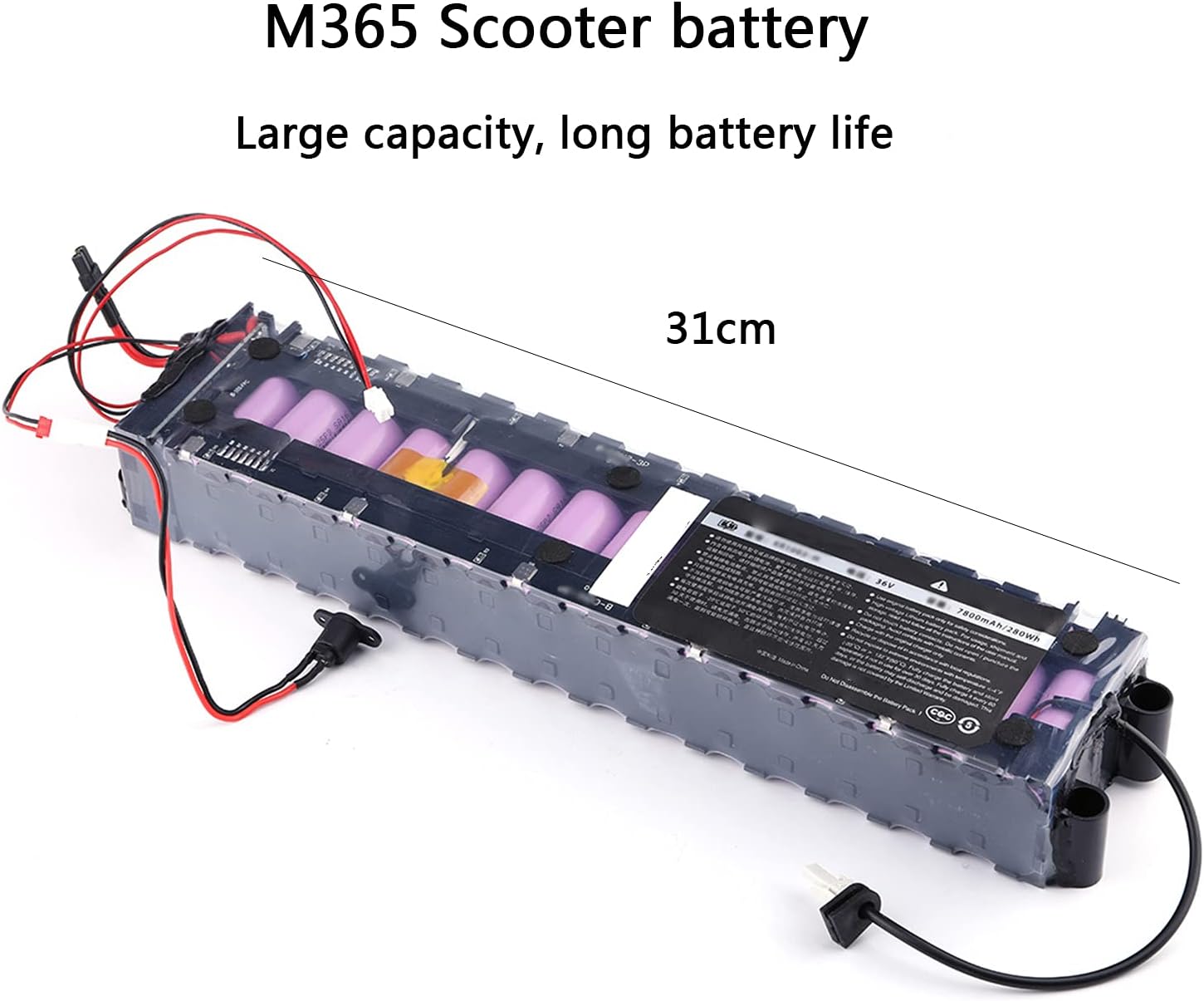36V 7800mAh Electric Scooter Battery Pack M365 Scooter Lithium Battery Rechargeable Lithium Battery Pack with BMS and Communication Function