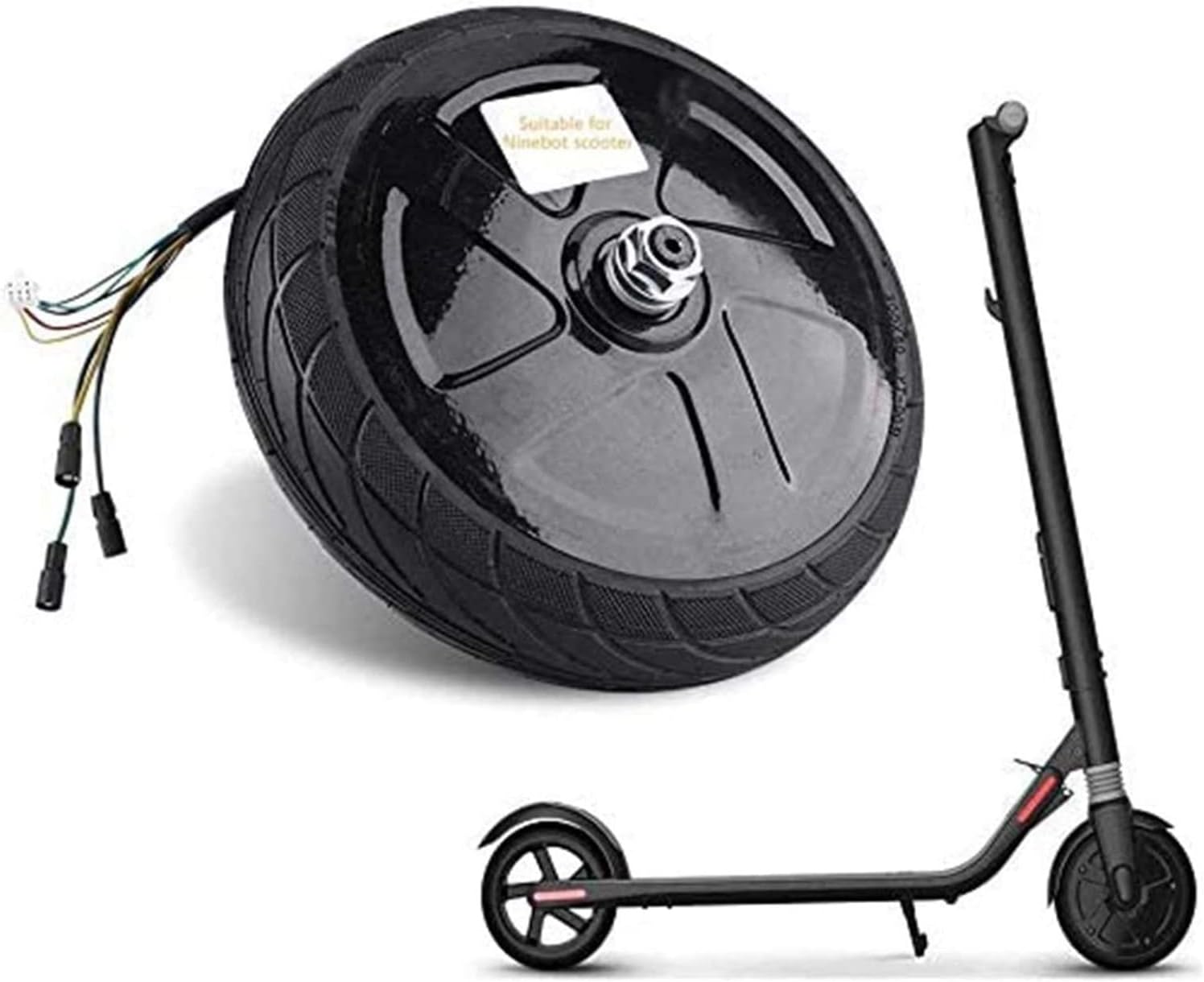 Solid Tires 8 Inch Front Rear Solid Tire Replacement for Electric Scooter Wheel
