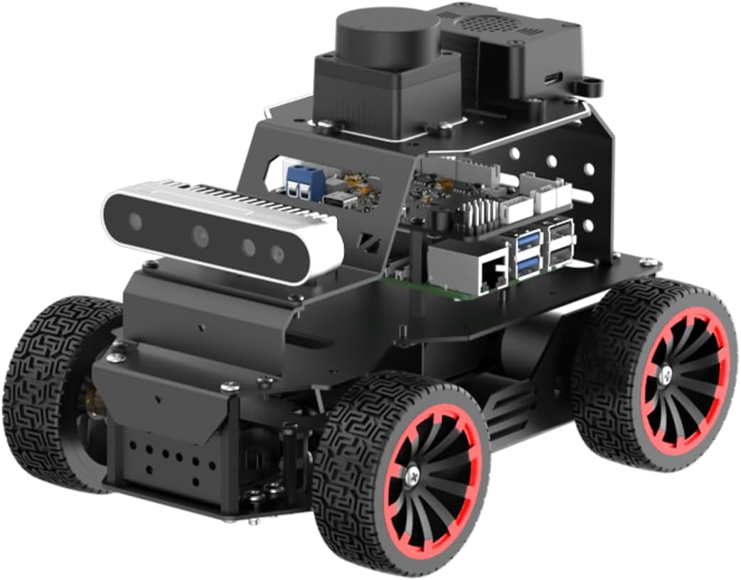 HIWONDER Robot Car with ChatGPT Large AI Models, 3D Depth Camera Ackermann Chassis ROS2-HUMBLE Lidar SLAM Mapping Navigation Autonomous Driving, MentorPi A1 Advanced Kit with Raspberry Pi5 8GB