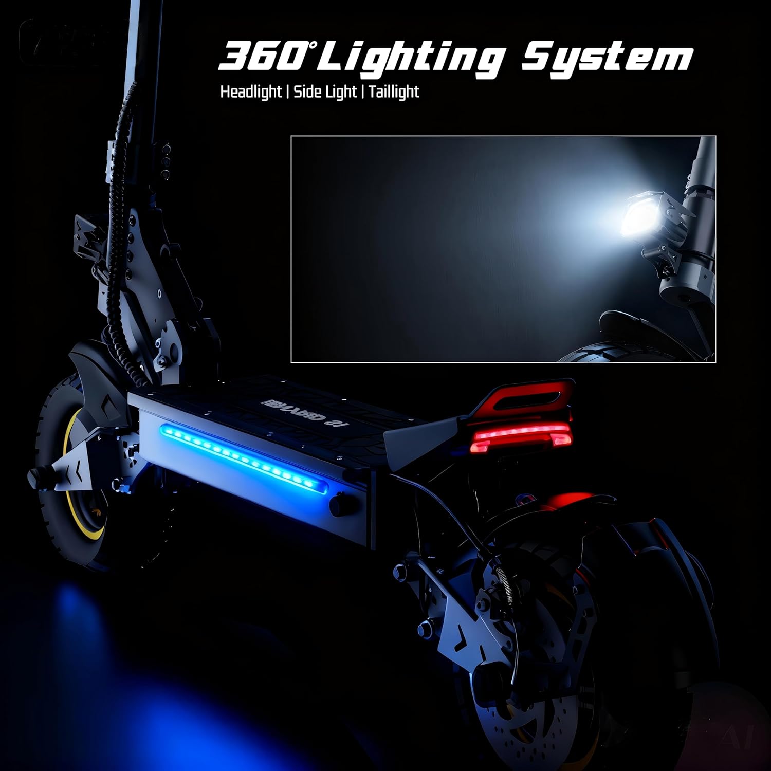 S1 Electric Scooter Adults, 1200W Peak Motor Off Road Electric Scooter, Up to 30 Miles Range / 28MPH, 10