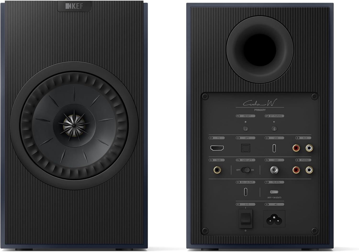 KEF Coda W Wireless HiFi Speakers (Midnight Blue)