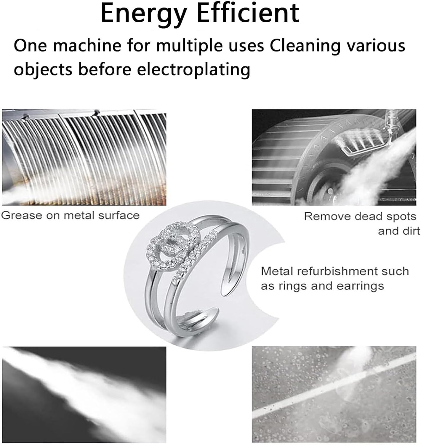 Ostreemaner Professional Jewelry Steam Cleaner, 1300W Jewelry Steam Cleaner,2L Stainless Steel Steam Cleaner,Used to Clean Jewelry/Silver/Gold