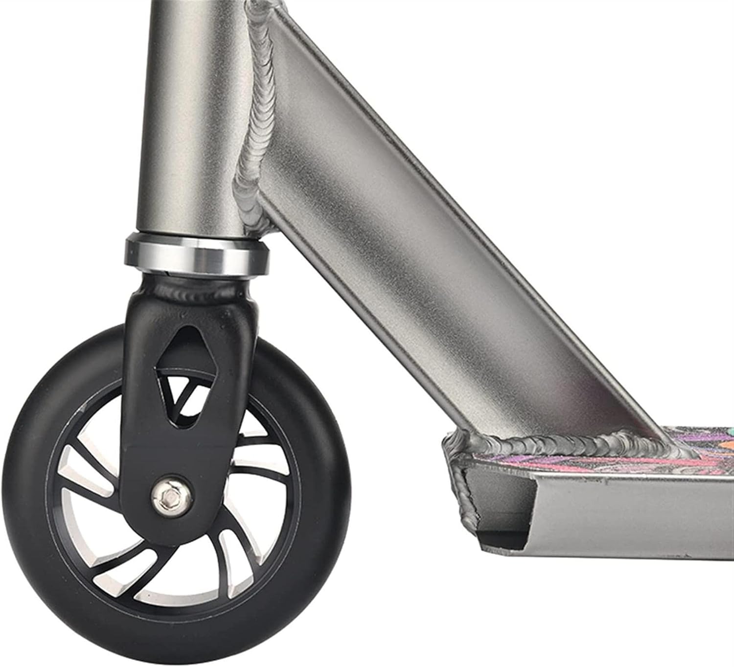 Adult Street Car Two-Wheel Professional Extreme Scooter Competitive Stunt Car Combination Scooter (Color : Red) (Light Grey)