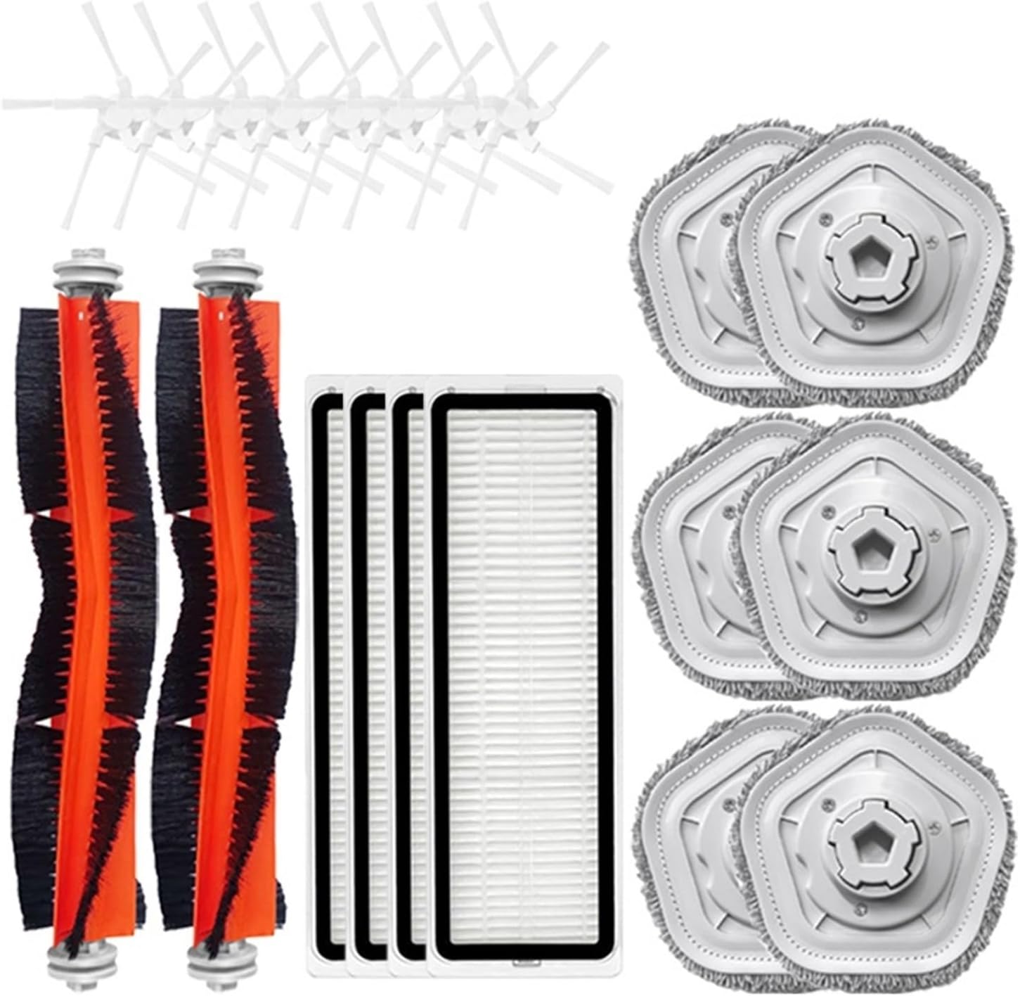 rqhdd Vacuum Attachment Compatible with Dreame Bot W10 / W10 PRO Accessories Robot Vacuum Cleaner HEPA Filter Main Side Brush Mop Cloth Pad Replacement Parts(Multi)