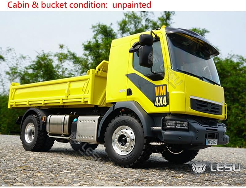 LESU 1/14 4 * 4 RC Hydraulic Dumper Tipper Truck Model Motor ESC Servo Light Sound Sets​