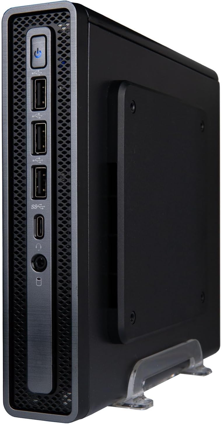 Envision M1 Mini Desktop (Intel 24-Core i9-14900, 64GB RAM, 4TB NVME SSD, H610T mobo, WiFi 6, Windows 11 Pro, Type-C, HDMI & DP, VESA Mount - Small 1L Micro Workstation Computer w/Accessories