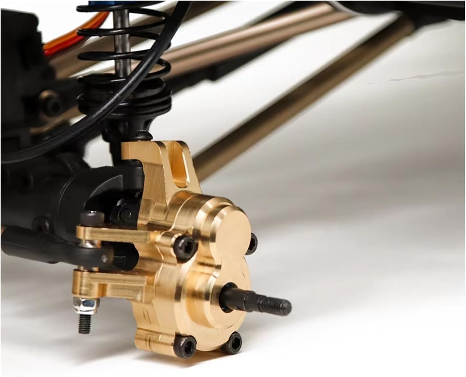 RC Cars Models For Absima CR1.8 For Yucatan CR3.4 For Sherpa YK4082 YK4102 1/8 1/10 Brass Front And Rear Portal Axle Gear Housing RC Car Upgrade Parts