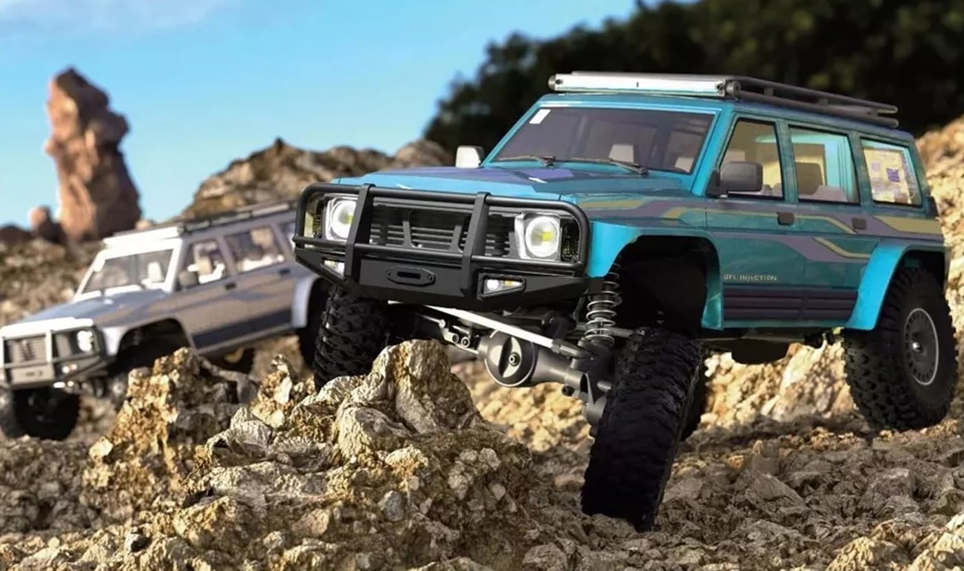 YIKONG YK4107 1/10 4WD RC Rock Crawler Two Speed Differential Lock LCG Chassis Tank Turn RC Car LED Lights Off-Road Climbing Truck