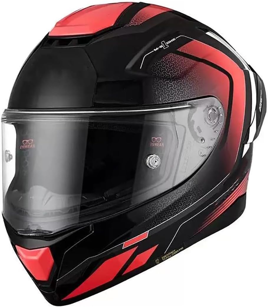 Adults Full Face Scooter ATV Modular Helmet for Men Women, DOT Approved Lightweight Four Wheeler Helmet with Visor, Fashion Youth Integrated Outdoor Sports Street Racing Helmet