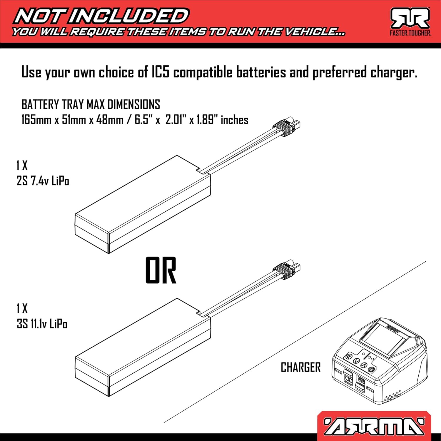 ARRMA RC Truck 1/10 Big Rock 4X4 223S BLX BRUSHLESS Street Truck RTR (Batteries and Charger Not Included) with DSC, (Blue), ARA4312V4T3