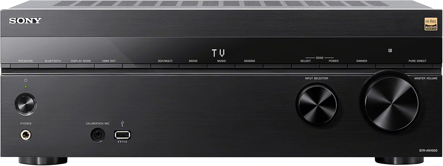 Sony STR-AN1000 7.2 CH Surround Sound Home Theater 8K A/V Receiver: Dolby Atmos