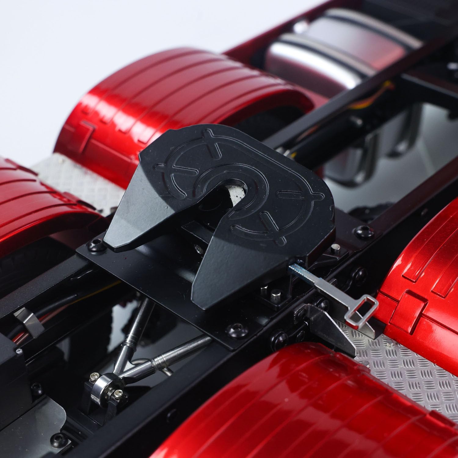 KABOLITE 1/14 6x6 770S 100 RC Tractor Truck Lorry Car 2Speed Gearbox Differential Lock RTR Model for Adult(Red), Fit with Semi Trailer Flatbed 1502 TH16848, 1/14 2Axle Trailer TH01024