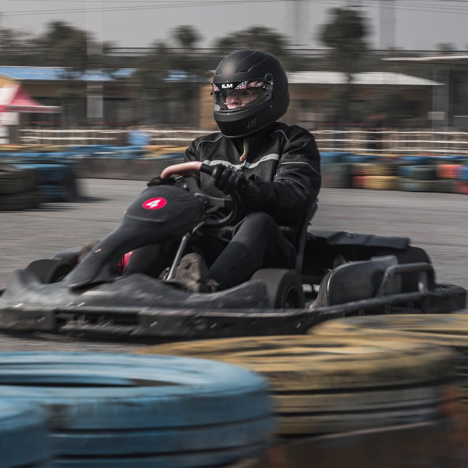 ILM Snell SA2020 Full Face Auto Car Racing Helmets for Men and Women Model 760(Matte Black, L)