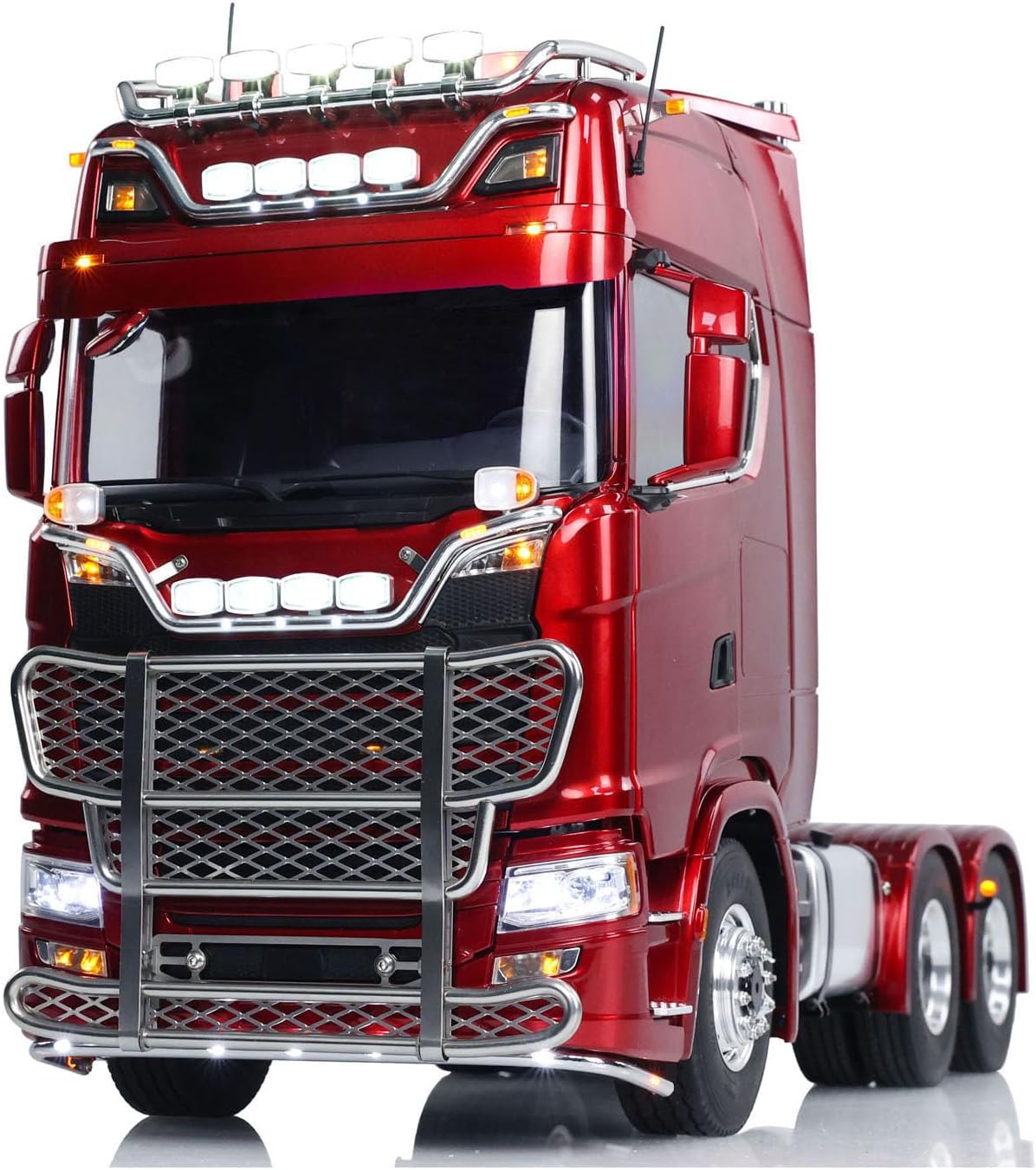 LESU 1/14 RC Tractor Truck 6 * 6 770S Metal Chassis Light Sound Smoke Differential 2-Speed Transmission Differential Lock Axles Light Sound System Hobby Grade Model