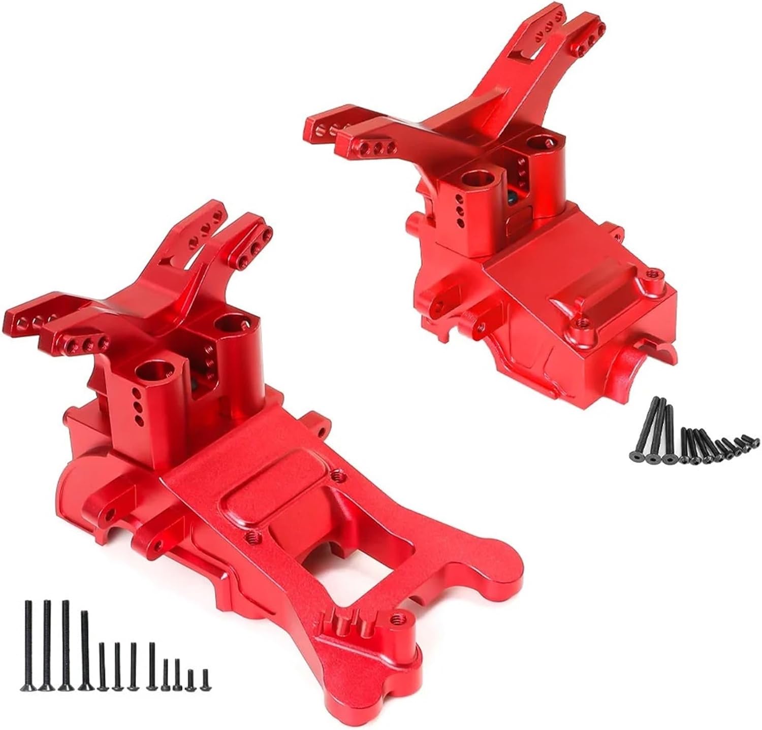 RC Models Components For Arrma 1/10 3S Bigrock For Granite For Senton For Typhon 1/8 Metal Front And Rear GearBox Housing Gear Box Parts(Red)