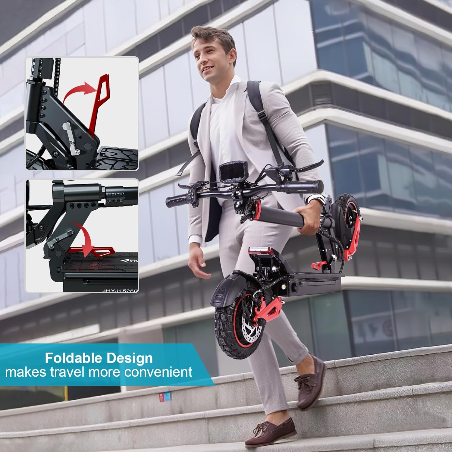 Adults Electric Scooter Escooter 1600W Motor 31MPH Top Speed 31 Miles Long Range 10