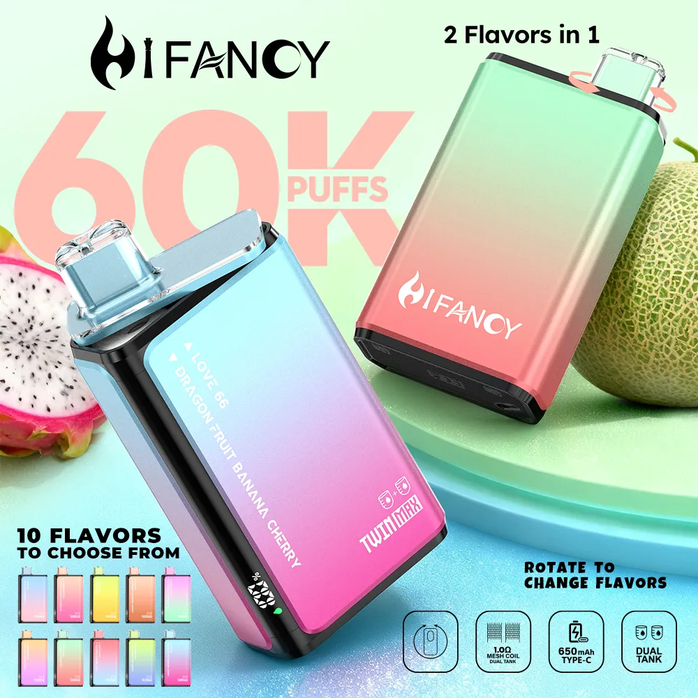 HIFANCY TWIN MAX 60K 2 in 1 (10pcs) - MYEU VAPES