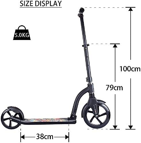 Scooters Kick Scooter for Adults Kids Foldable Unisex Adult Kick Scooters with Big Wheels Commuter Scooters Birthday Gifts for Women/Men/Teens/Kids Up to 100kg Non-Electric