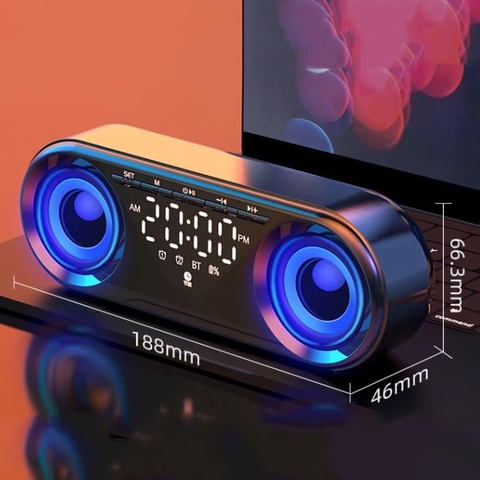 Subwoofer Electronic Alarm Clock Small Audio Intelligent Speaker Speakers