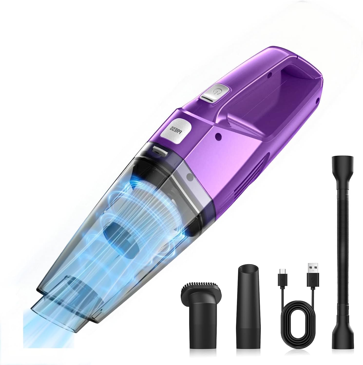 Bossdan Handheld Vacuum Cordless – Car Vac Portable with 8KPA & Multi Accessories & Low Noise, Lightweight Hand Held Vacuum Cordless Rechargeable for Car/Home/Dust/Pet Hair, Mine Portable Vacuum