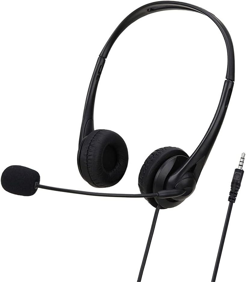 Microphone USB Headset with Microphone Noise Reduction Computer PC Headphone Lightweight Customer Service Wired Headphones (Color : A Size : One Size)