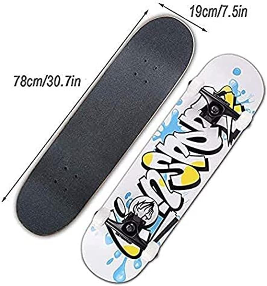 Four-Wheel Skateboard, Four-Wheel Double-Kick, concave Design, 7-Layer Maple mini
