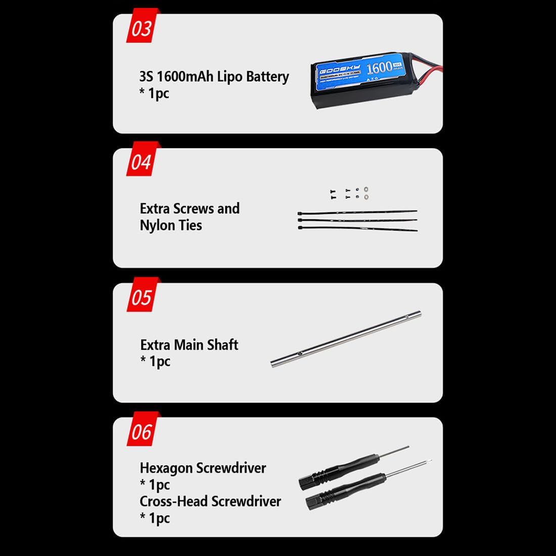 Helixsun GOOSKY E2 UH-1Y RC Helicopter, 2.4G 6CH Dual Brushless Direct Drive Helicopter Model with Lidar Positioning GPS Hold,Mode 1/2 Switchablfor RC Enthusiasts(RTF)