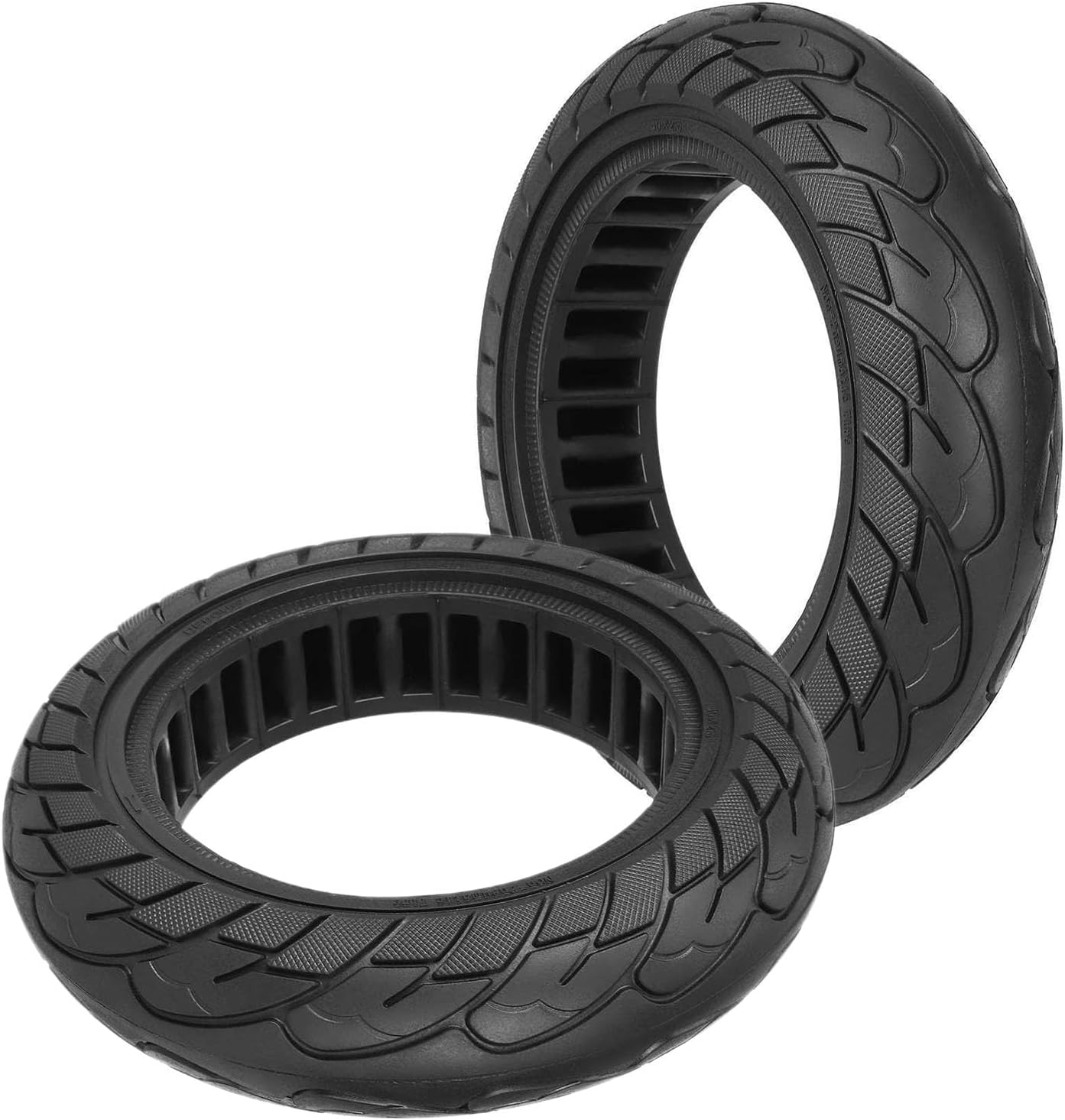 10X2.5 Solid Tires 10 Inches Electric Scooter Wheels Replacement Anti Puncture Tire with 45 mm Card Slot for G30 G30P G30LE G30LP Rubber Tire Replacement,1pcs