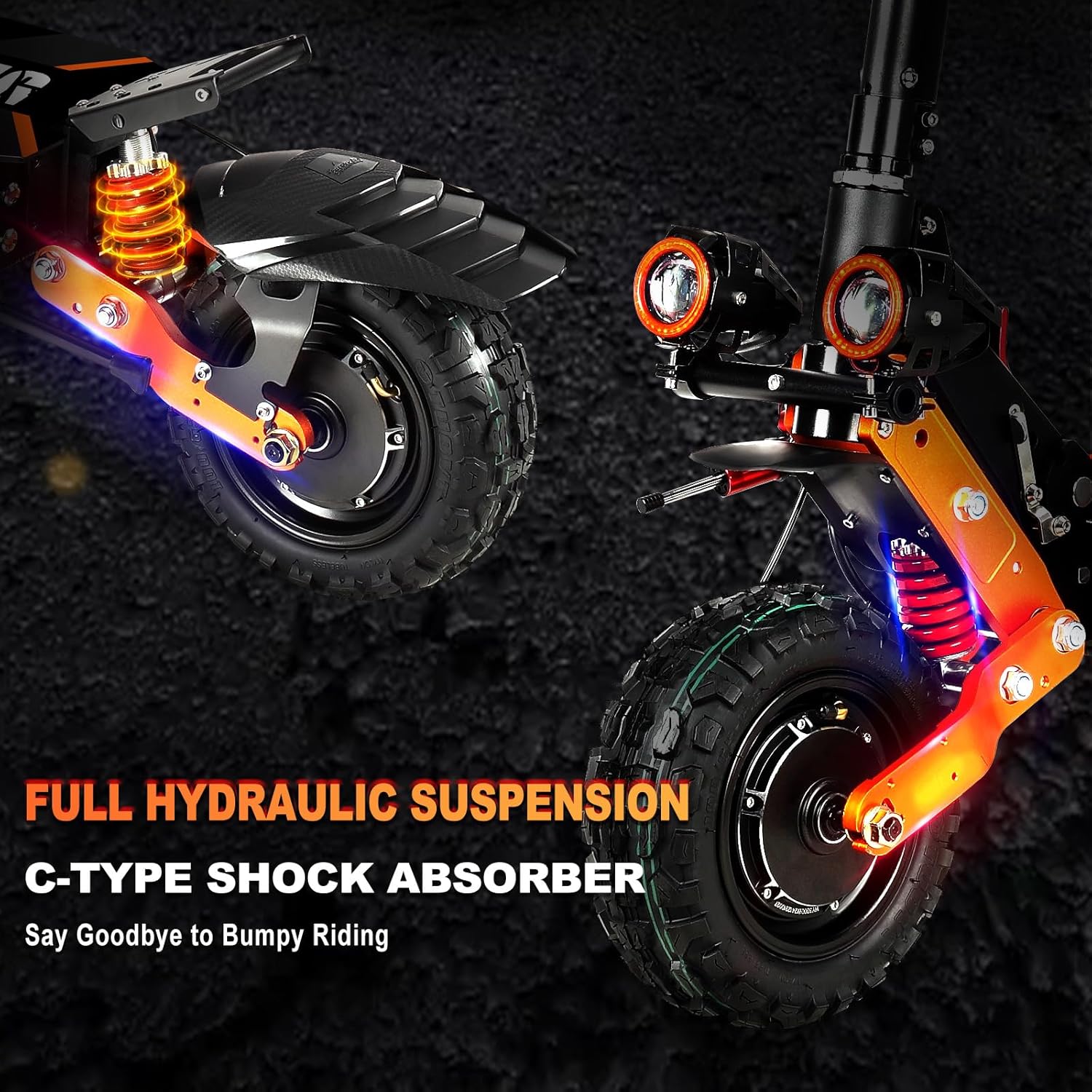 ZO01 Plus Electric Scooter Adults, 6000W Dual Motors Up to 55 MPH, 60 Miles Long Range 60V 35AH, 11