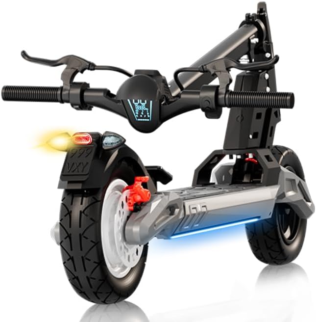Electric Scooter with 500W/800w Motor up to 19/25 MPH & 21 /28Miles Range, 10 inch Pneumatic Tires,Smart APP Control, Scooter with Dual Brakes, E Scooter with Dual Braking for Adult