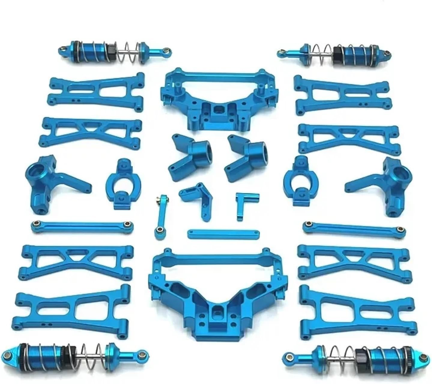 RC Crawlers Components For HSP 1/14 14321 14322 14331 14332 14421 14422 14431 14432 C8802 For YDJ-D879 Shock Absorber Swing Arms Steering Cup RC Car Parts Metal Upgrade Accessories(Blue)