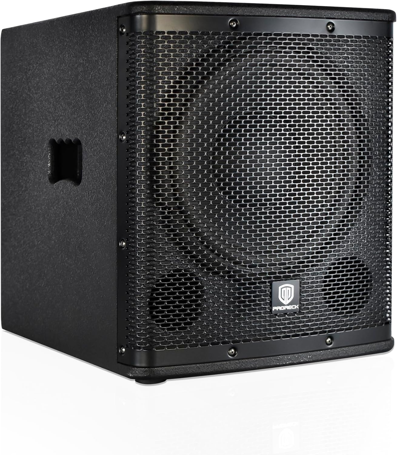 PRORECK SP-12X Active Powered PA DJ Subwoofer Cabinet 12 inch 1000W P.M.P.O with Class-D Amplifier, 3 DSP Presets-Monitor, Bass Reinforcement, Black, for Wedding, Party, Concert, Church (One Sub)