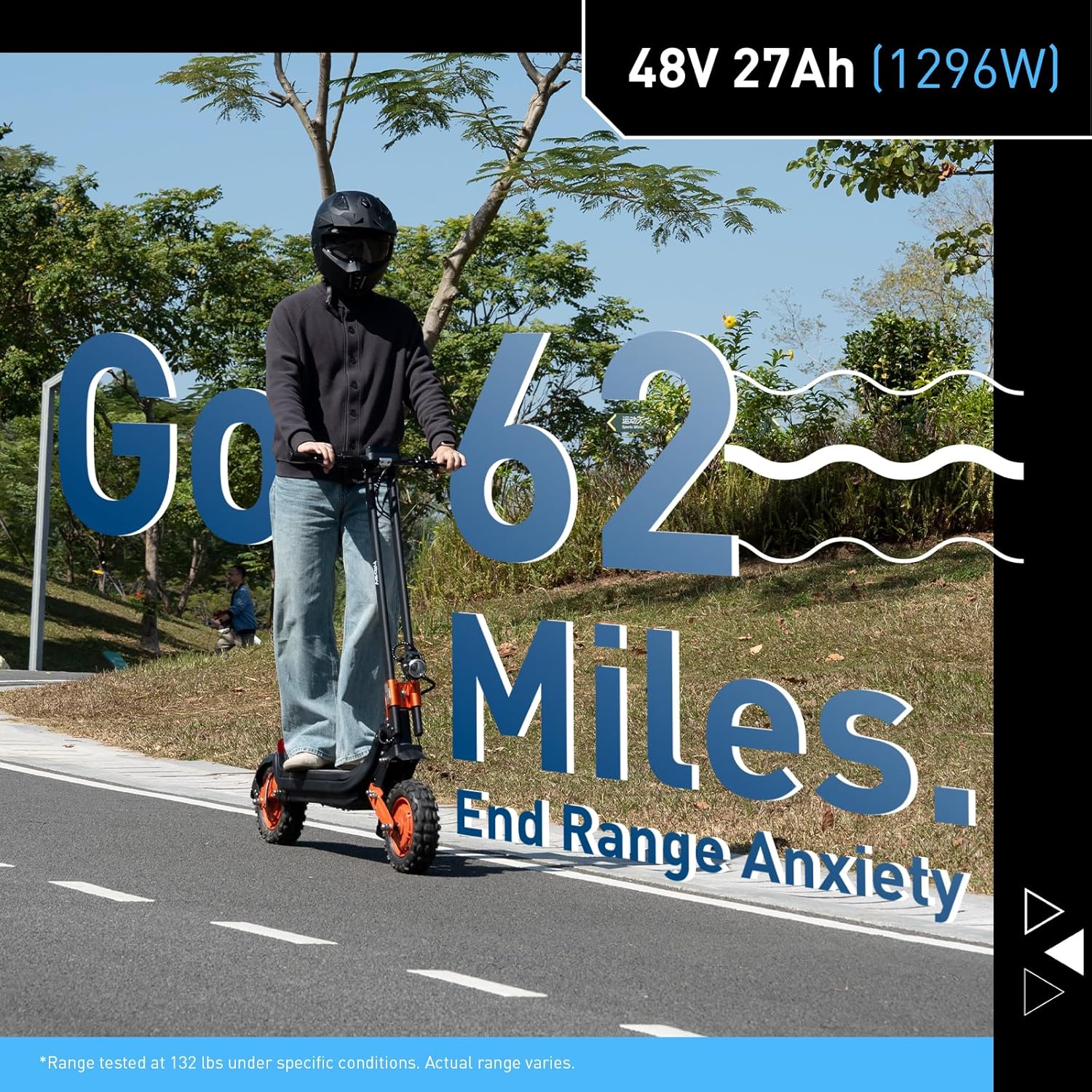 Hiboy DM Series Off-Road Electric Scooter, 1200W–2400W Motors, Up to 44–62 Miles Range, 31–37 MPH, 11