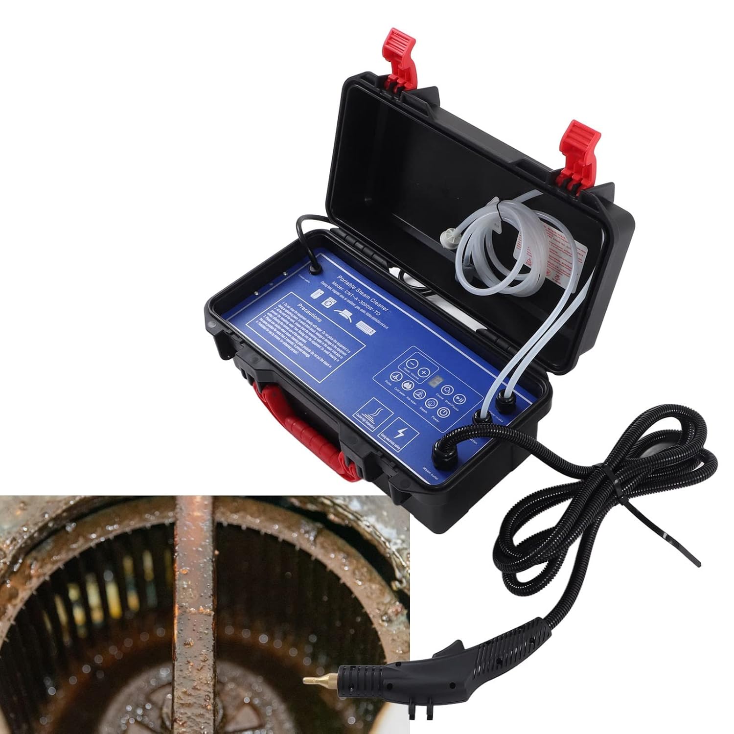 High Pressure Steam Cleaner Easy 300-350KPa 4ft Inlet House Wide Application Furniture Steam Cleaning Machine (1700W US Plug 110V)