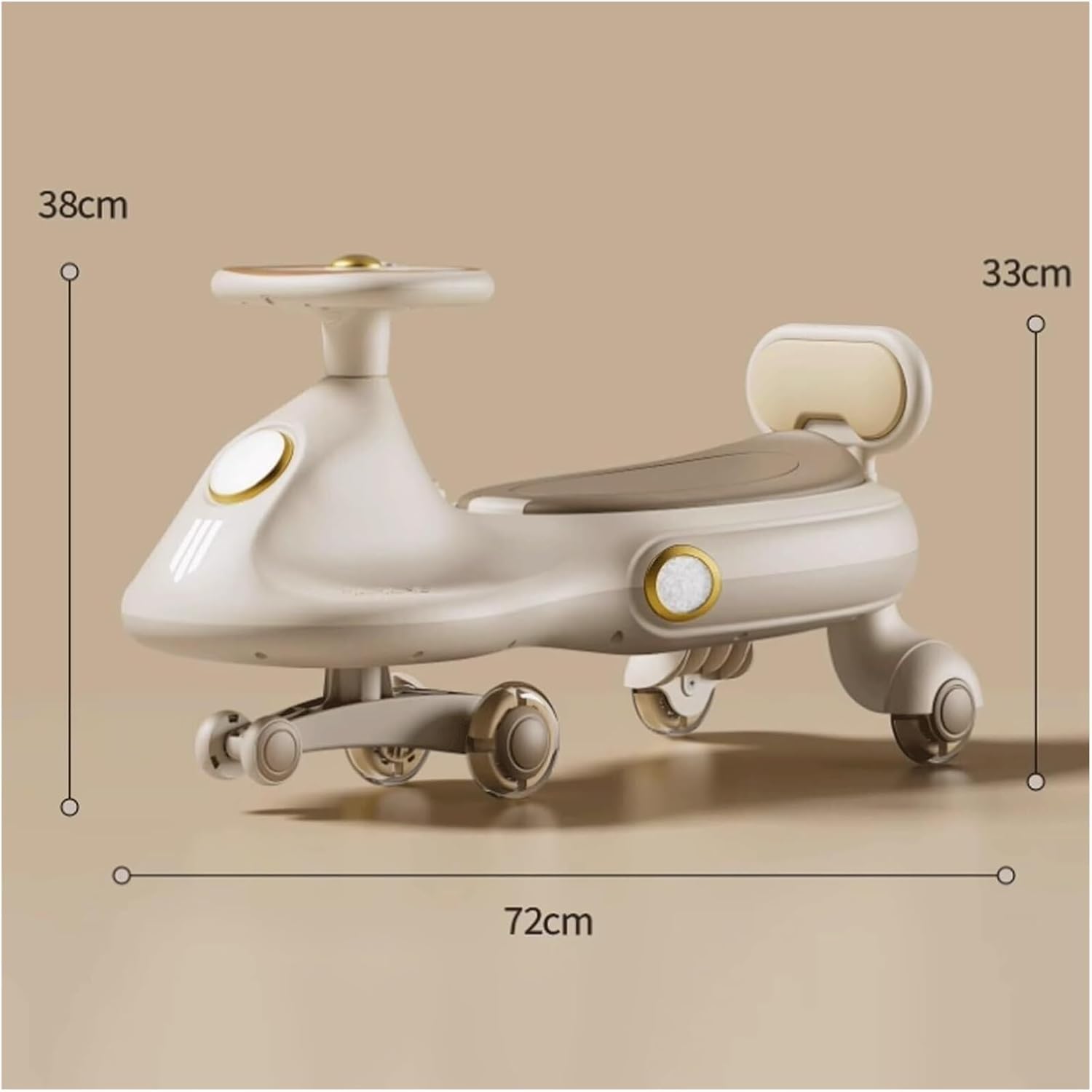 Wiggle Scooter Wiggle Car Ride on Toy with Pedal and Flashing Wheels Rocking Sliding Toy Set for Indoor Outdoor Play(Green)