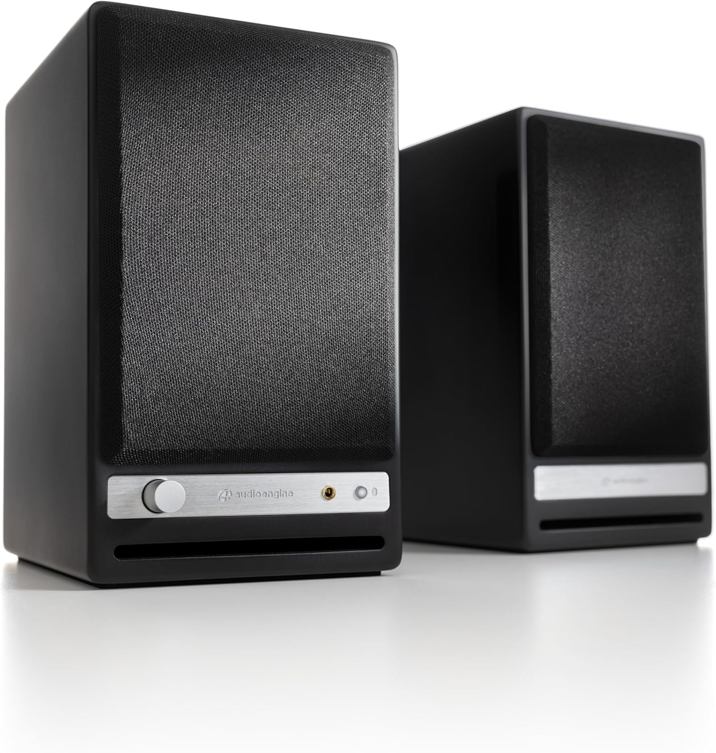 Audioengine HD4 Premium Powered Speakers | 120W Audiophile-Grade Bluetooth 5.3 with aptX Adaptive | Built-in 24-Bit DAC | Hand-Crafted Wood Cabinets | Bookshelf Speakers