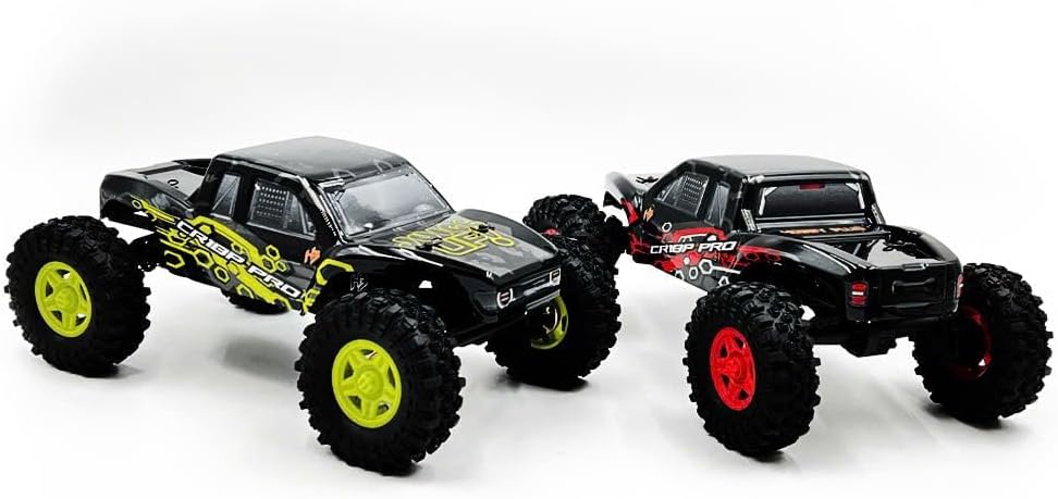 HOBBYPLUS Helidirect 1/18 RC Crawler - CR18P PRO Brushless Juice Up 4x4 RTR w HBW Electronics 2.4GHz 4CH TX 3S Lipo Battery - Remote Control Car 1/18 RC Rock Crawler 4WD Off-Road for Adults - Yellow