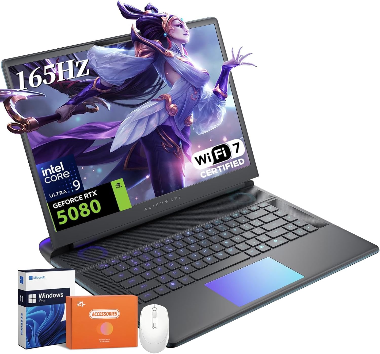 Alienware 16 Area-51 Gaming Laptop, NVIDIA RTX 5080 16GB GDDR7, Intel Ultra 9 275HX(24-Core, Up to 5.4GHz), 16