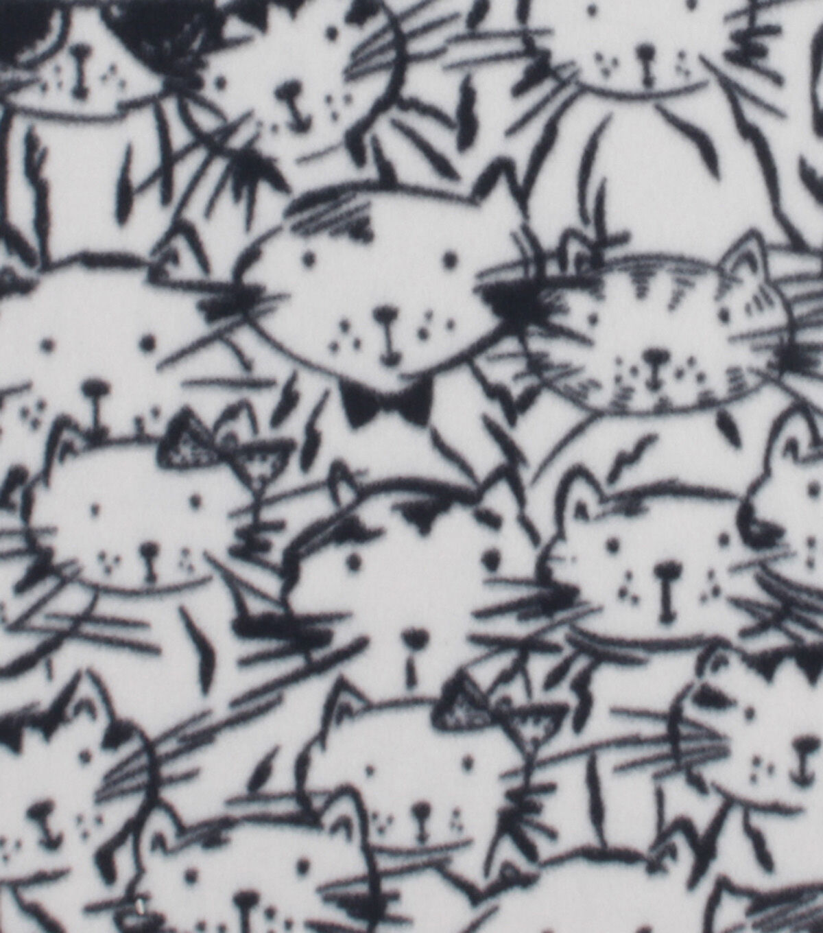 Sketched Cats Blizzard Prints Fleece Fabric