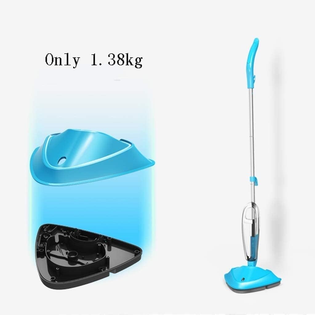 UOOD Multifunctional Steam Mop Electric Household Push Cleaner High Pressure Kitchen Cleaner, Blue Triangle Brush Head 400ml Big Water Tank