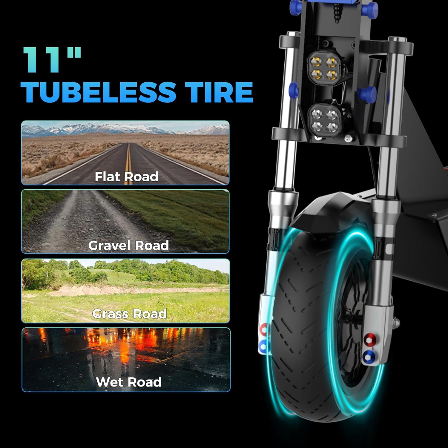 L7 6000W Dual Motor Escooter Adult, Max 50 MPH/45Miles, 60V 35Ah Large Battery, Full Suspension, Hydraulic Brakes, 11