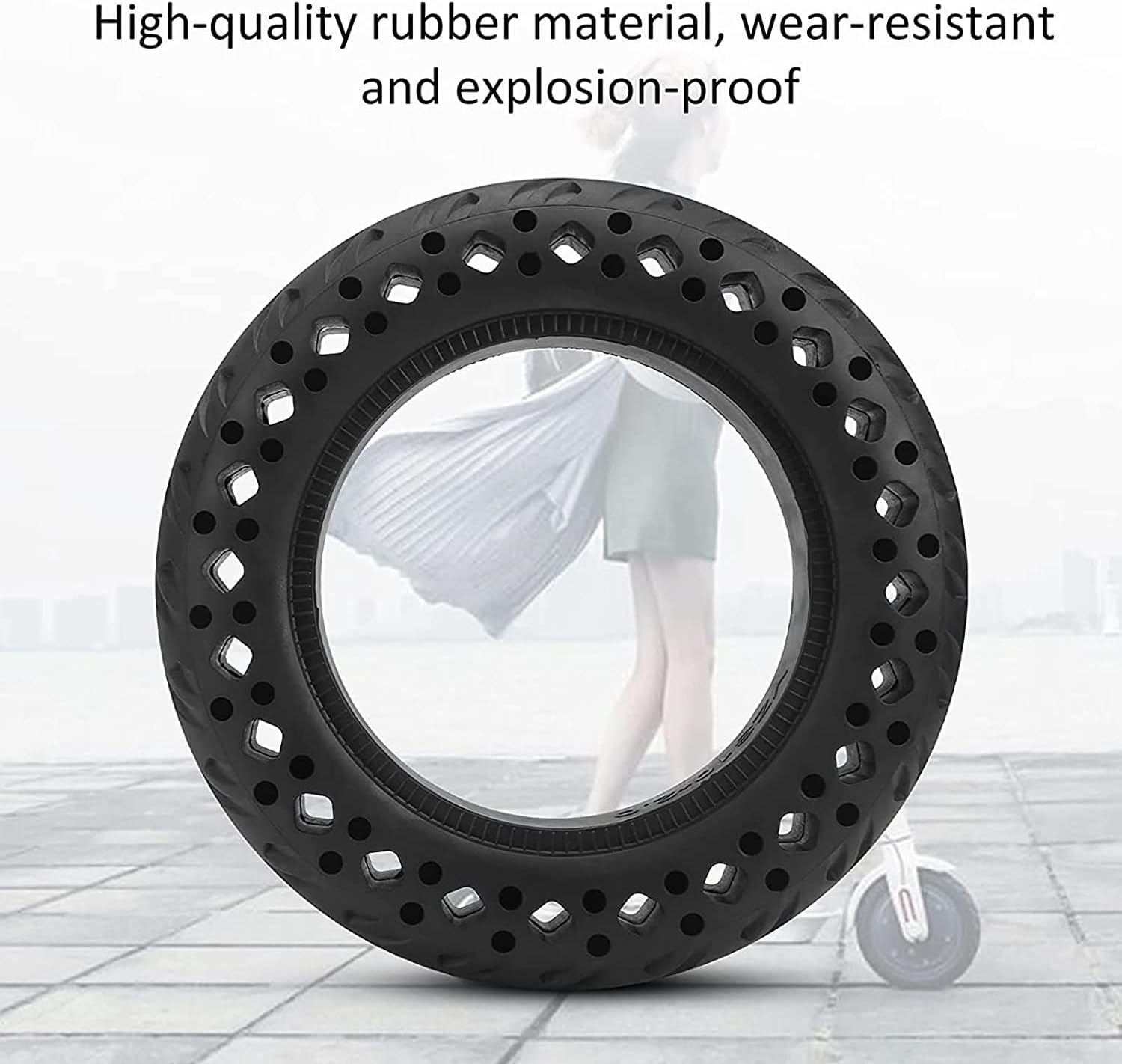 Wheels Scooter Replacement Tires, 8.5 Inch Solid Honeycomb Tyres for M365/Pro, 8 1/2×2 Electric Scooter Front/Rear Wheel (Color : F, Size : 2 PCS)