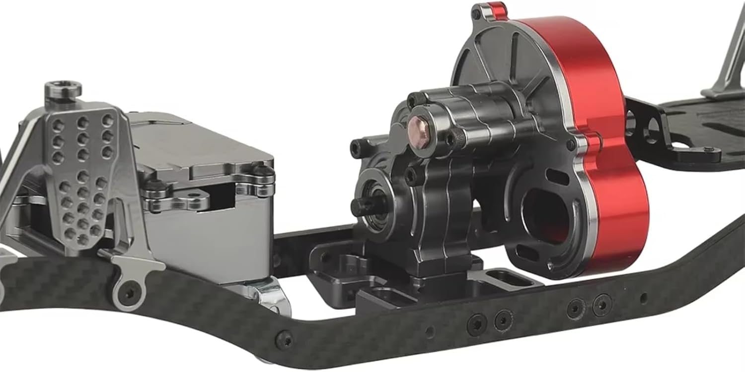 RC Chassis Frame Parts For Axial For SCX10 1/10 Metal Car Body For Chassis Frame With Transmission Gearbox Kit Scale RC Model Crawler Car Parts 313mm Wheelbase