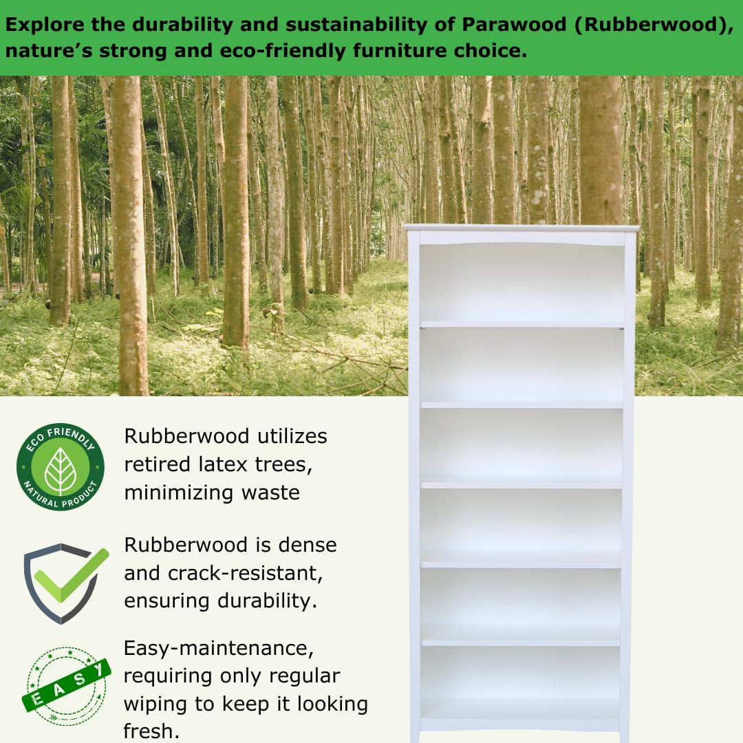 Shaker Solid Wood Bookcase, 72