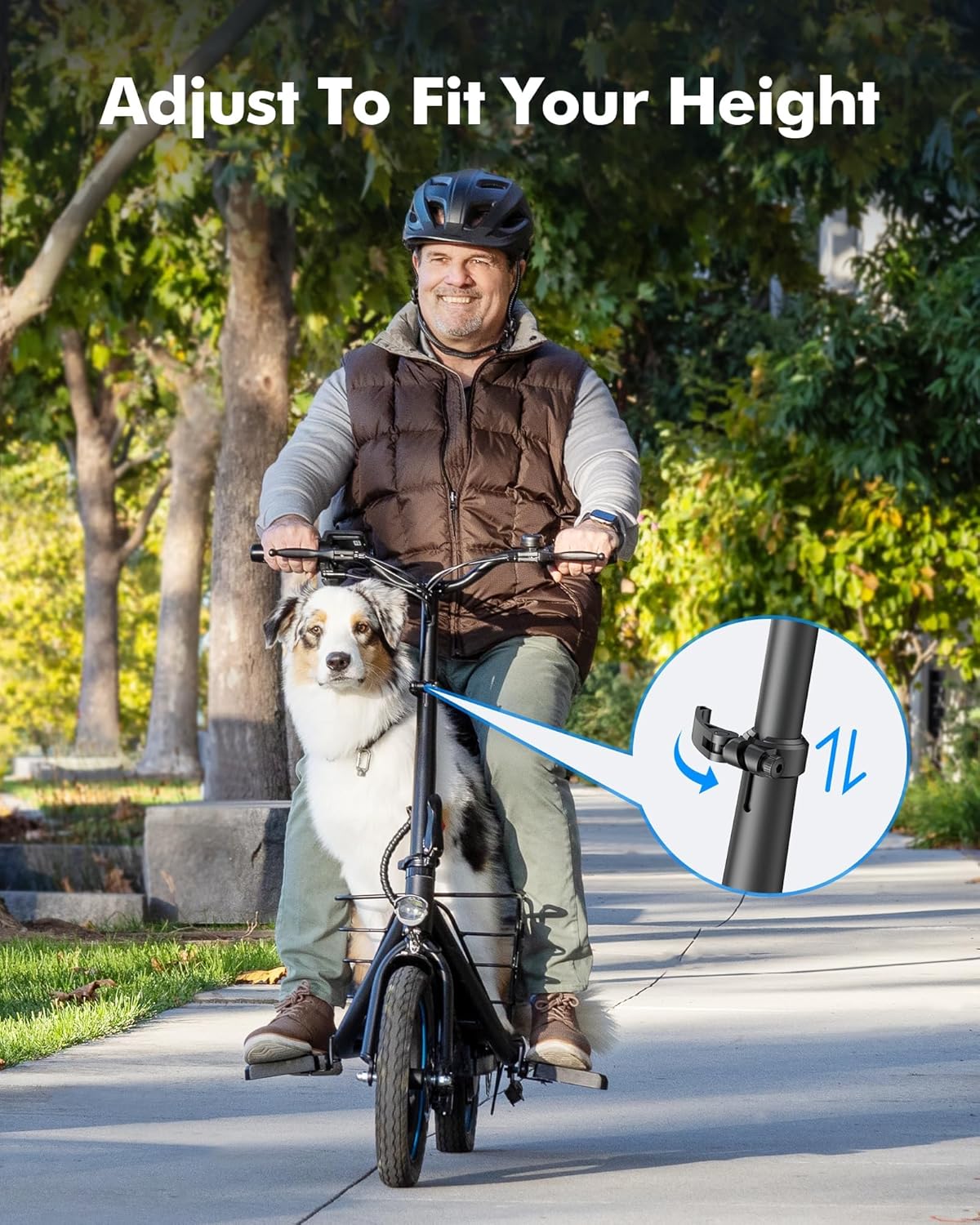 Gyroor C1 Plus Electric Scooter for Adults with Seat, 30 Miles 650W Motor 18.6 MPH, 14