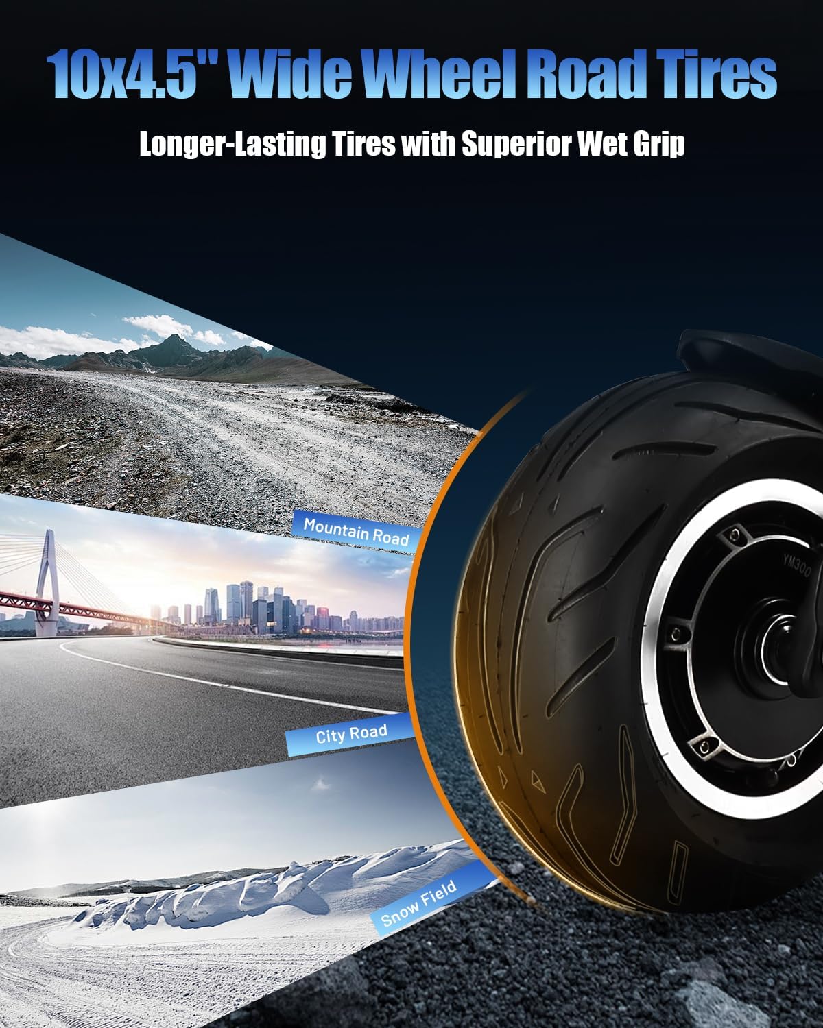 M YUME SCOOTER Hawk Pro Peak Power 6000W Electric Scooter Adult,Up to 50 MPH Speed,56 Miles Range Escooter, 10