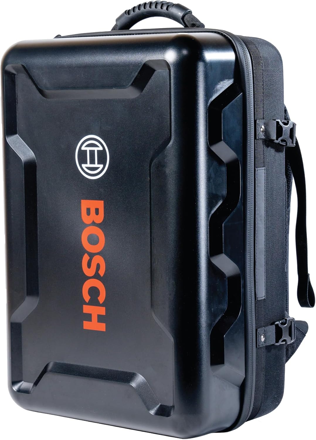 Bosch GBP21-17 Rotary Laser Tool Backpack - Durable Blow-Molded Shell, Customizable Foam Interior Storage, Padded Back, Laptop Compartment, Waterproof Zipper