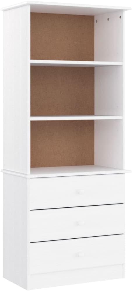 YAFF Bookcase with Drawers ALTA White 23.6